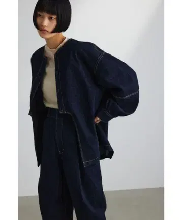 stylemixer 라운드 슬릿 데님 자켓