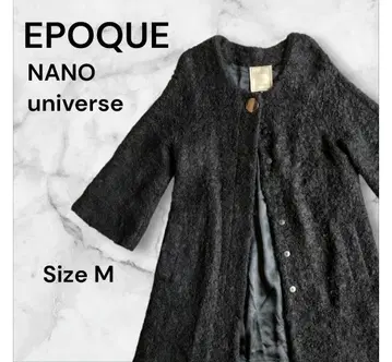 EPOQUE 나노 유니버스 A라인 롱 코트 M 블랙