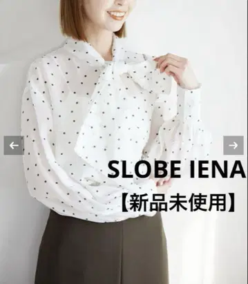 [ 미사용 새상품 ] 택 포함 SLOBE IENA 이에나 보타이 블라우스
