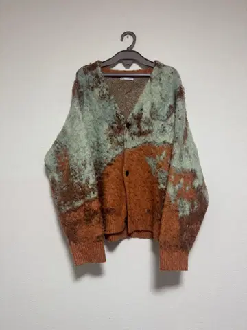 ZARA 그라데이션 모헤어 가디건 두꺼운 원단