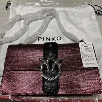 PINKO 메탈릭 숄더백 적자색