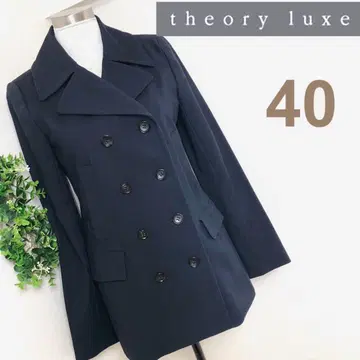 띠어리 럭스 깔끔한 피 코트 트렌치 40 네이비