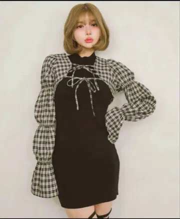 Darich 셔링 볼레로 미니 원피스 블랙
