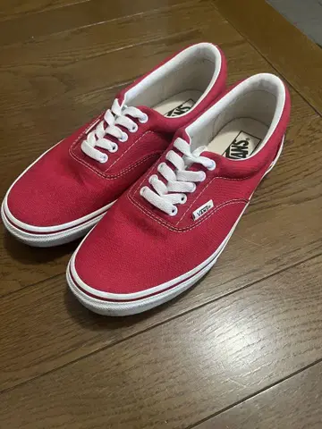 VANS ERA 빨간색 로우컷 스니커즈 새상품급