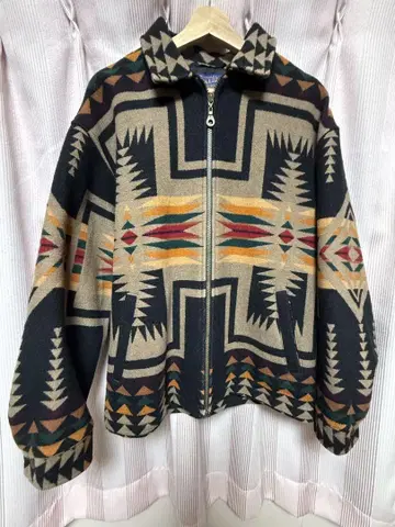 블랙! 펜들턴 울 자켓 오르테가 패턴 네이티브 무늬 sizeM