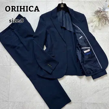새상품급 [ ORIHICA ] 체크 무늬 셋업 수트 체크 워셔블 네이비