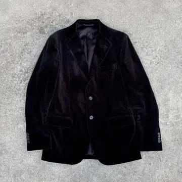 UNITED ARROWS 벨로아 테일러드 자켓 블랙 벨트 L