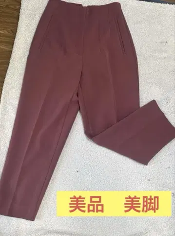 ZARA 와인 레드 슬림핏 팬츠