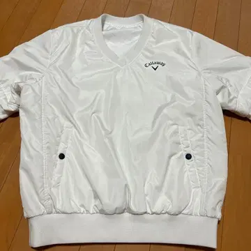 Callaway V넥 피스테 두꺼운 원단 화이트