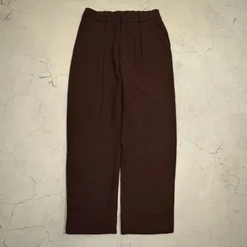 90s 울 와이드 슬랙스 브라운 W80 빈티지