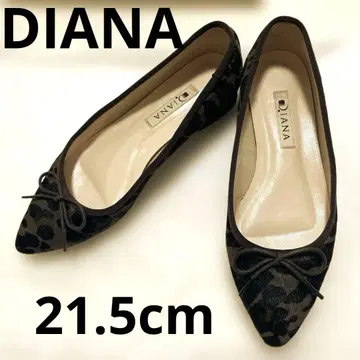 다이애나 레오파드 무늬 플랫 펌프스 21.5cm