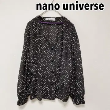 nano universe 나노 유니버스 도트 무늬 긴팔 블라우스