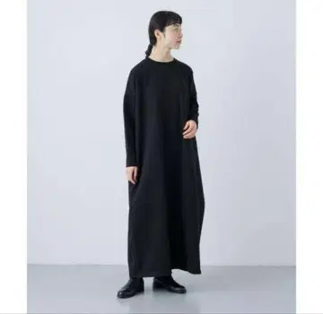 택 포함 카구레 코튼 하이카운트 컷 원피스 size1 네이비