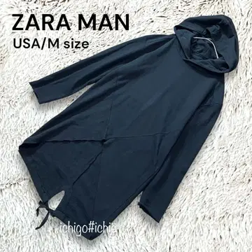 ZARA MAN 후디 롱 기장 티셔츠 풀오버 M 블랙