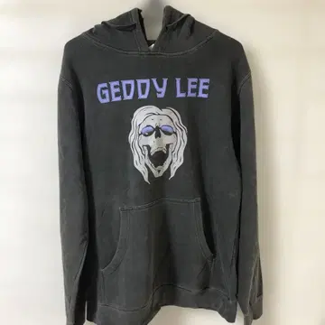 GEDDY LEE 후드 부착 후드티 다크 그레이