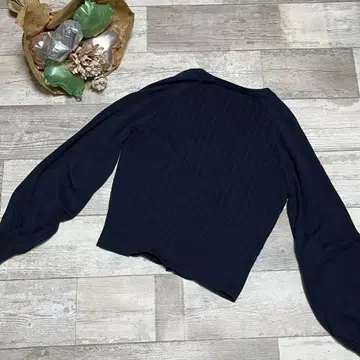 [ 새상품급 ] 무인양품 린넨 헴프 100% 니트 스웨터 다크 그레이 M