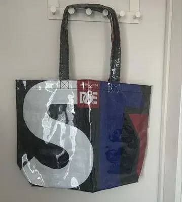 SUPERJUNIOR D&E Style 네이비 토트백
