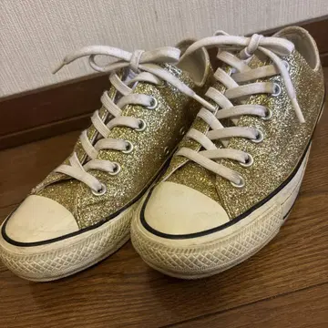 CONVERSE ALL STAR 골드 글리터 스니커즈