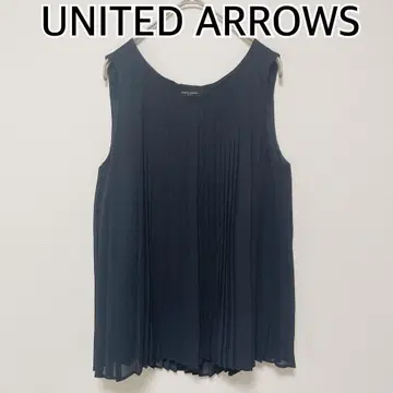 유나이티드 애로우즈 UNITED ARROWS 슬리브리스 블라우스 네이비
