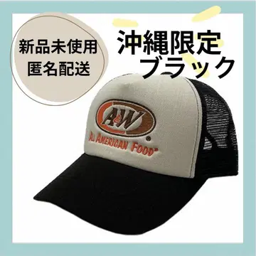 [새상품 미사용] 블랙 정품 A&W 캡 블랙 모자 메쉬 오키나와