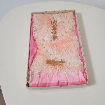 농담 복숭아색 주황색 전체 쥐어짜기 오비 장식 천