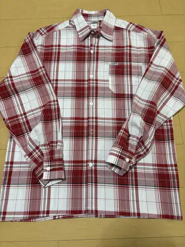 CALTOP 체크 L/S 셔츠 레드