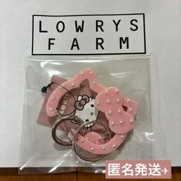 LOWRYS FARM 키티 퀼팅 카라비너 핑크