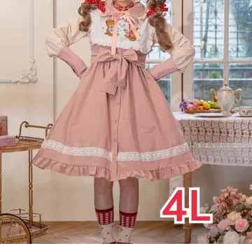 사츠키 아이 아베일 블라우스 점프 스커트 4L 라이트 핑크
