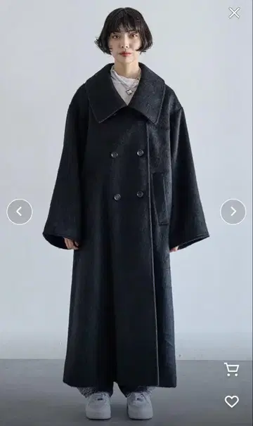 PAGEBOY 샤기 볼륨 코트 블랙