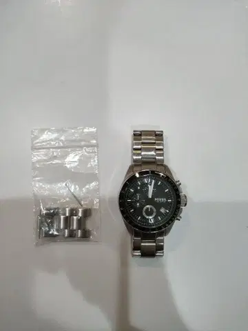 FOSSIL 크로노그래프 시계 블랙