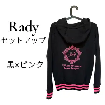 [ Rady ] 셋업 블랙 x 핑크 가을/겨울 팬츠 셋업 rady 로고