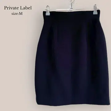 Private Label 타이트 스커트 무릎 기장 네이비 포멀 심플