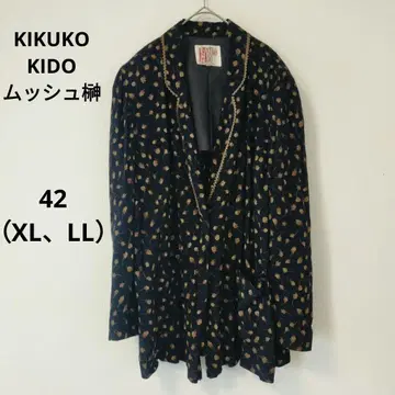 KIKUKOKIDO 키쿠코 무슈 사카키 블랙 브라운 꽃무늬 자켓 42