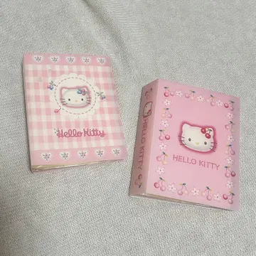 레어 키티 핑크 클리어 파일 케이스 엽서 사이즈 2점 set