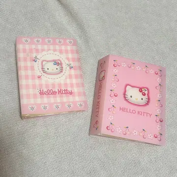 레어 키티 핑크 클리어 파일 케이스 엽서 사이즈 2점 set