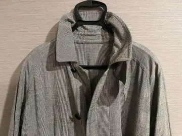 DRESSTIERIOR 코튼 스텐카라 코트 48 그레이 계열 체크