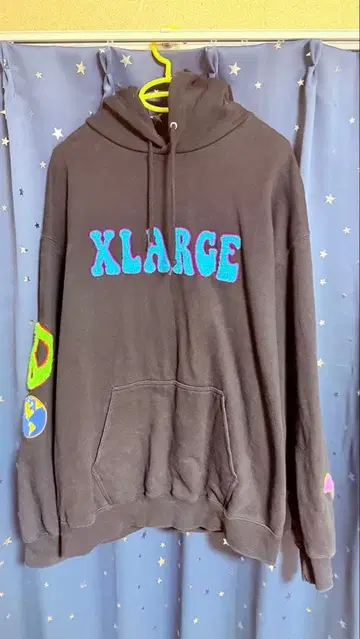 XLARGE 블랙 후드티 L 사이즈