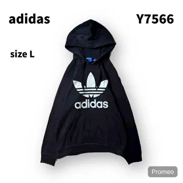 [ 즉시 구매 OK ] adidas 후드티 후디 사이즈 L 네이비