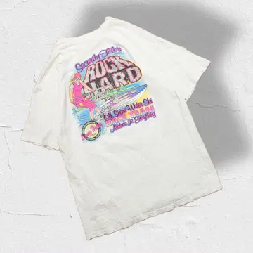 HANES 헤인즈 90s 백 프린트 T셔츠 싱글 스티치