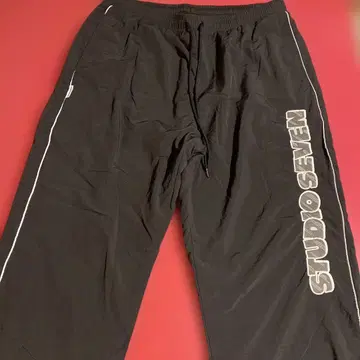 STUDIO SEVEN 블랙 조거 팬츠