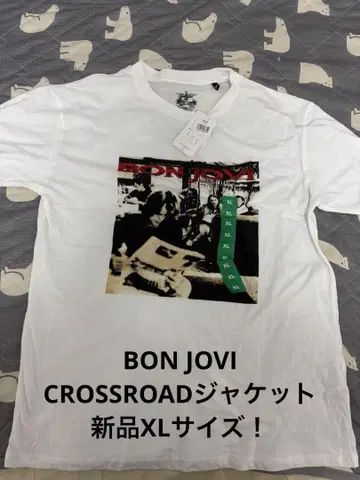 새상품 XL! BON JOVI CROSS ROAD 자켓 티셔츠 화이트