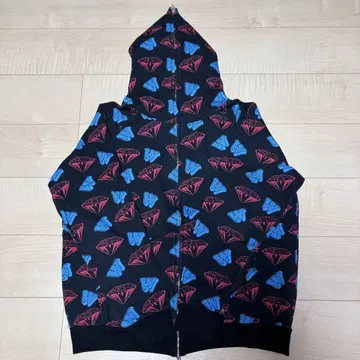 BBC x JP THE WAVY 풀 집업 후드티 올 패턴 M 사이즈