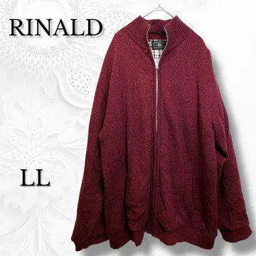 [리날도] 울 집업 블루종 보르도 계열 체크 안감 LL