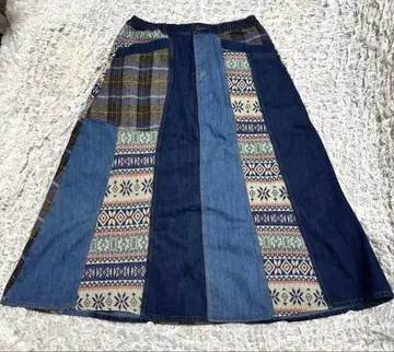 TITICACA 티티카카 데님 스커트 패치워크 size15