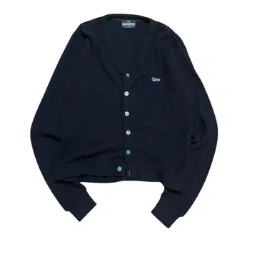 70s sportswear 블랙 아크릴 가디건 USA제