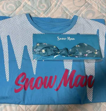 Snow Man 헤어밴드 T셔츠 세트