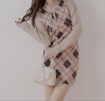Chico 치코 볼레로 세트 체크 아메슬리 미니 원피스