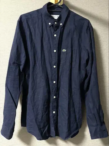 LACOSTE 라코스테 네이비 긴팔 셔츠 M