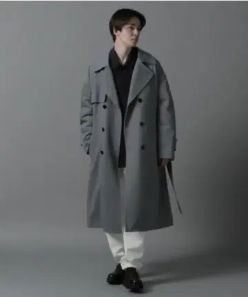 HARE 라이너 부착 BIG 트렌치코트 그레이 14, M