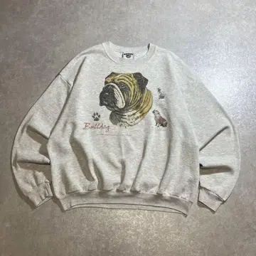 90s USA제 Lee 맨투맨 불독 애니멀 동물 빈티지